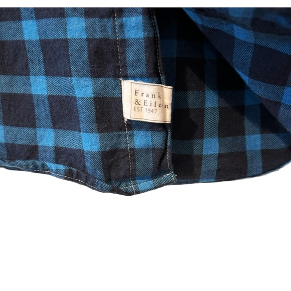 Frank & Eileen Women’s Barry Flannel Check Long Sleeve Shirt Blue & Black Size S - Picture 5 of 13